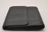 Authentic CHANEL Caviar Skin Vintage CC Logo Trifold Wallet Purse Black 6765I