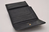 Authentic CHANEL Caviar Skin Vintage CC Logo Trifold Wallet Purse Black 6765I