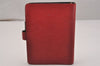 Authentic Louis Vuitton Epi Agenda MM Notebook Cover Red R20047 LV 6766J