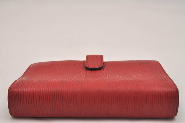 Authentic Louis Vuitton Epi Agenda MM Notebook Cover Red R20047 LV 6766J