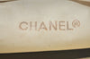 Authentic CHANEL PVC Calf Skin Matelasse Chain Shoulder Bag Beige White CC 6767J