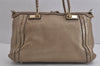 Authentic GUCCI Bamboo Bella Tassel 2Way Hand Bag Leather 282300 Gold 6768J
