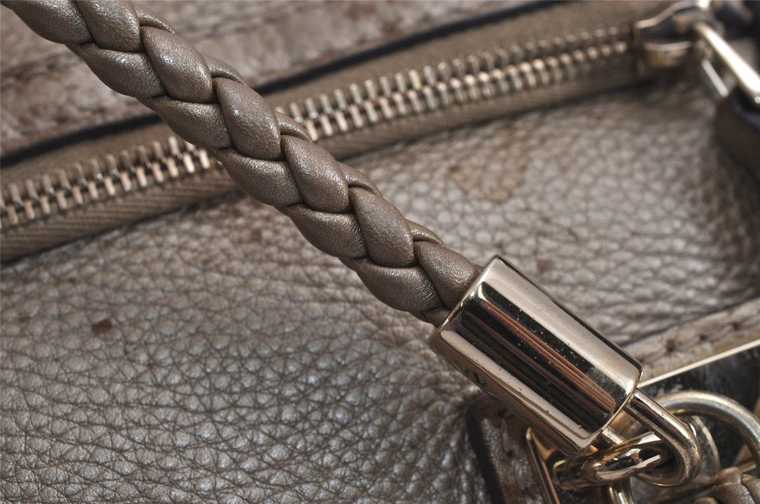 Authentic GUCCI Bamboo Bella Tassel 2Way Hand Bag Leather 282300 Gold 6768J