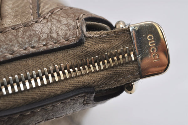 Authentic GUCCI Bamboo Bella Tassel 2Way Hand Bag Leather 282300 Gold 6768J