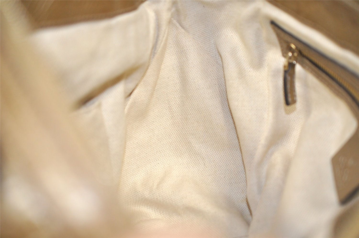 Authentic GUCCI Bamboo Bella Tassel 2Way Hand Bag Leather 282300 Gold 6768J