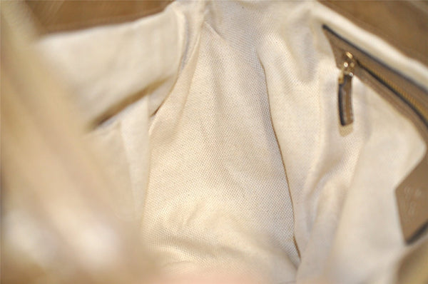 Authentic GUCCI Bamboo Bella Tassel 2Way Hand Bag Leather 282300 Gold 6768J