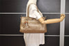Authentic GUCCI Bamboo Bella Tassel 2Way Hand Bag Leather 282300 Gold 6768J
