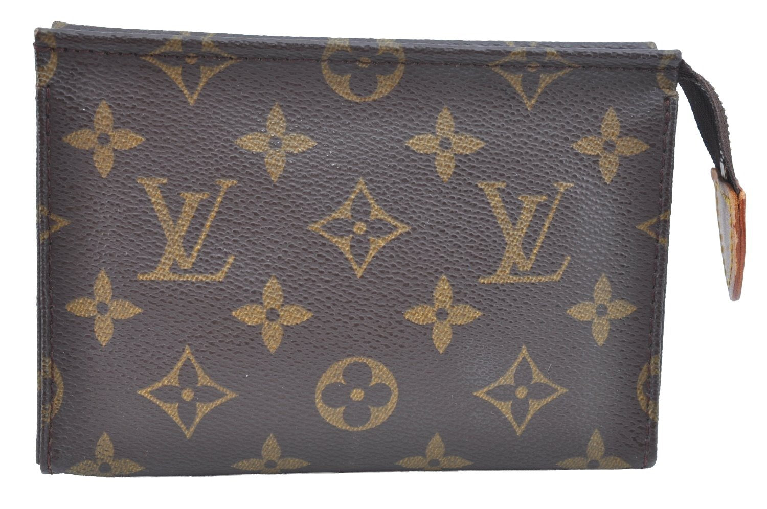 Authentic Louis Vuitton Monogram Poche Toilette 15 M47546 Cosmetics Pouch 6769I