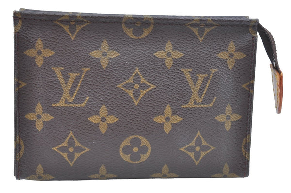 Authentic Louis Vuitton Monogram Poche Toilette 15 M47546 Cosmetics Pouch 6769I