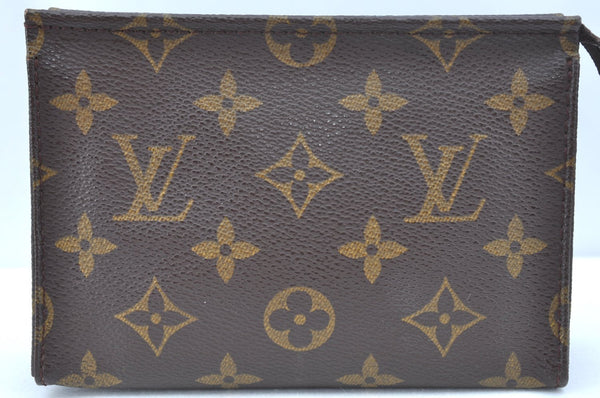 Authentic Louis Vuitton Monogram Poche Toilette 15 M47546 Cosmetics Pouch 6769I