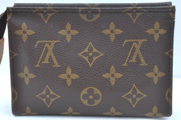 Authentic Louis Vuitton Monogram Poche Toilette 15 M47546 Cosmetics Pouch 6769I