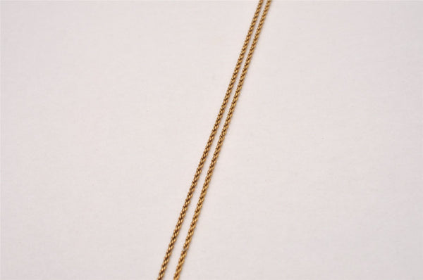 Authentic Christian Dior Gold Tone Chain Pendant Necklace CD 6771I