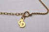 Authentic Christian Dior Gold Tone Chain Pendant Necklace CD 6771I