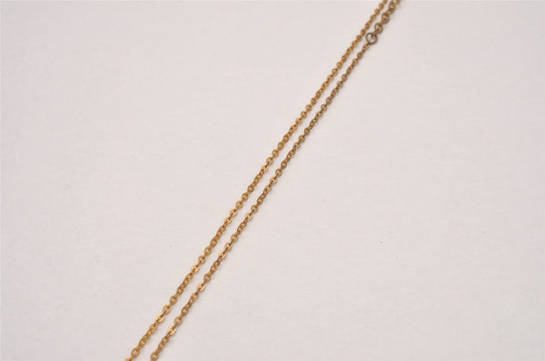 Authentic Christian Dior Gold Tone Rhinestone Chain Pendant Necklace CD 6772I