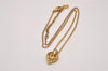 Authentic Christian Dior Gold Tone Rhinestone Chain Pendant Necklace CD 6772I