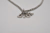 Authentic Christian Dior Silver Tone Chain Pendant Necklace CD 6773I