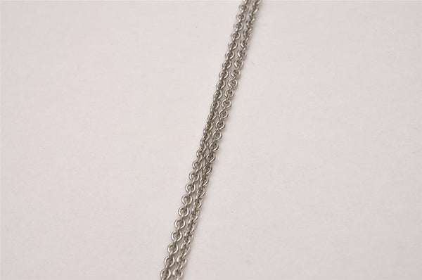 Authentic Christian Dior Silver Tone Chain Pendant Necklace CD 6773I