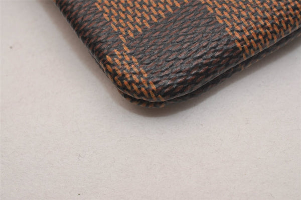 Authentic Louis Vuitton Damier Pochette Cles Coin Purse Case N62658 LV Box 6773J