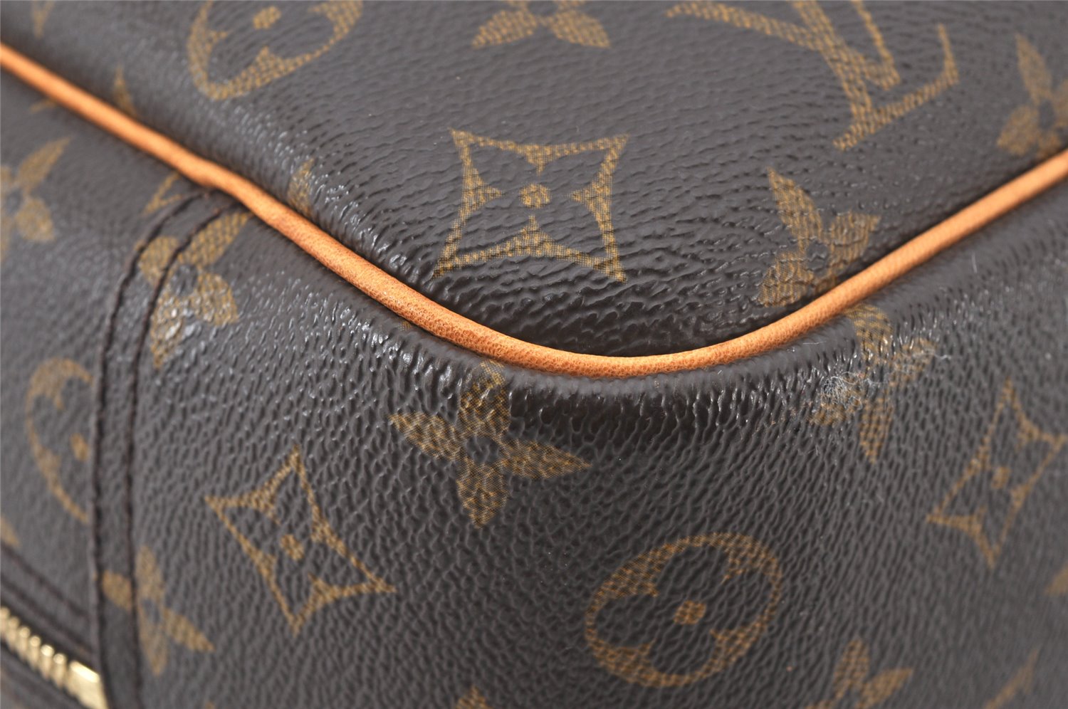 Authentic Louis Vuitton Monogram Deauville Hand Bag M47270 LV 6773K