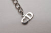 Authentic Christian Dior Silver Tone Chain Pendant Necklace CD 6774I