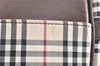 Authentic BURBERRY Nova Check Shoulder Cross Body Bag Canvas Leather Beige 6774K