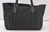 Authentic GUCCI Sherry Line Tote Bag GG Canvas Leather 139260 Black 6775K