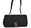 Authentic GUCCI Shoulder Hand Bag Purse GG Canvas Leather 90643 Black 6776J