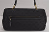 Authentic GUCCI Shoulder Hand Bag Purse GG Canvas Leather 90643 Black 6776J