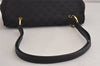 Authentic GUCCI Shoulder Hand Bag Purse GG Canvas Leather 90643 Black 6776J