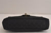 Authentic GUCCI Shoulder Hand Bag Purse GG Canvas Leather 90643 Black 6776J