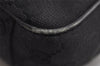 Authentic GUCCI Shoulder Hand Bag Purse GG Canvas Leather 90643 Black 6776J