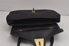 Authentic GUCCI Shoulder Hand Bag Purse GG Canvas Leather 90643 Black 6776J