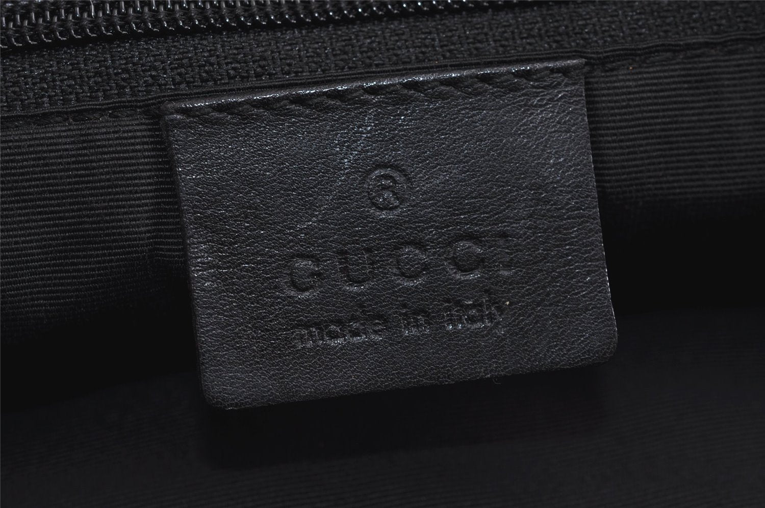 Authentic GUCCI Shoulder Hand Bag Purse GG Canvas Leather 90643 Black 6776J