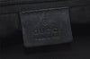 Authentic GUCCI Shoulder Hand Bag Purse GG Canvas Leather 90643 Black 6776J