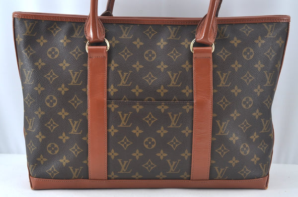 Auth Louis Vuitton Monogram Sac Weekend PM Vintage Tote Hand Bag M42425 LV 6777J