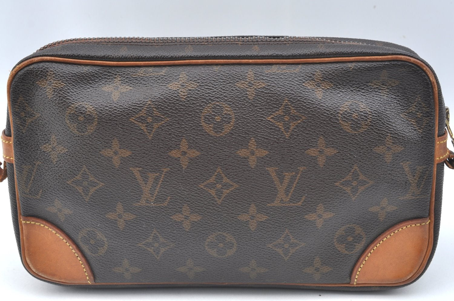 Authentic Louis Vuitton Monogram Marly Dragonne Clutch Hand Bag Old Model 6780H