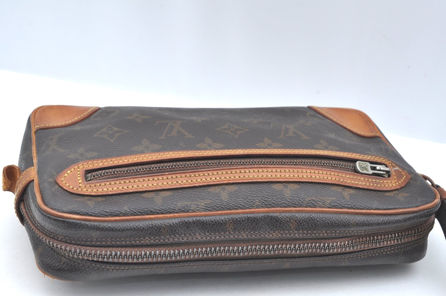 Authentic Louis Vuitton Monogram Marly Dragonne Clutch Hand Bag Old Model 6780H