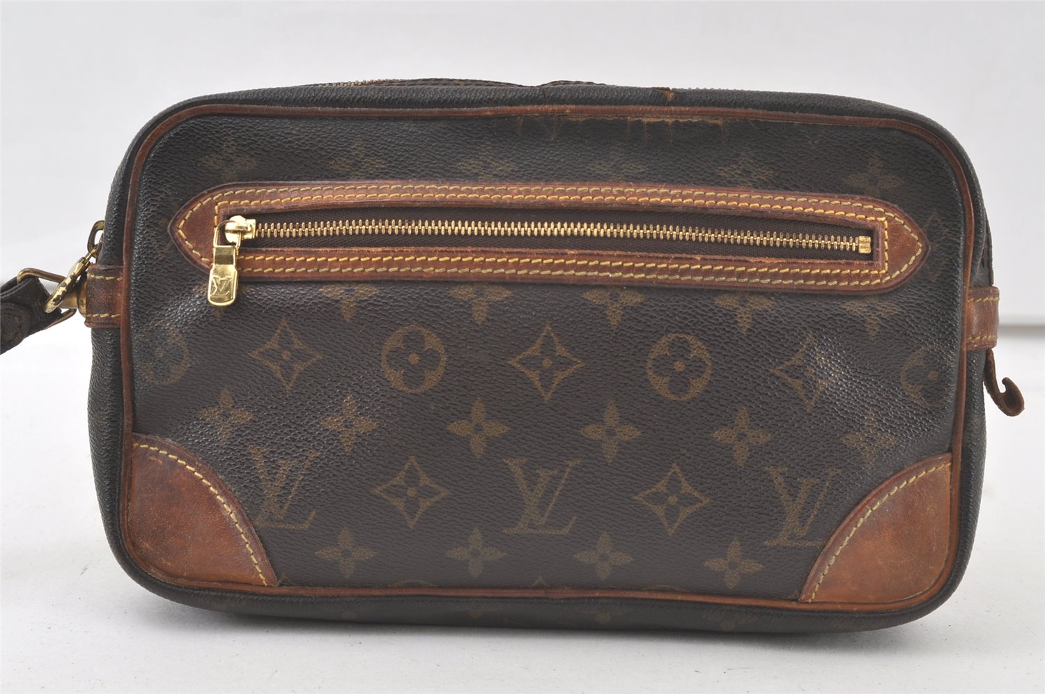 Authentic Louis Vuitton Monogram Marly Dragonne GM M51825 Clutch Hand Bag 6780K