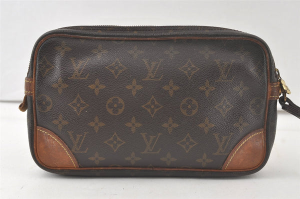 Authentic Louis Vuitton Monogram Marly Dragonne GM M51825 Clutch Hand Bag 6780K