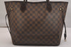 Authentic Louis Vuitton Damier Neverfull MM Shoulder Tote Bag N51105 LV 6781J