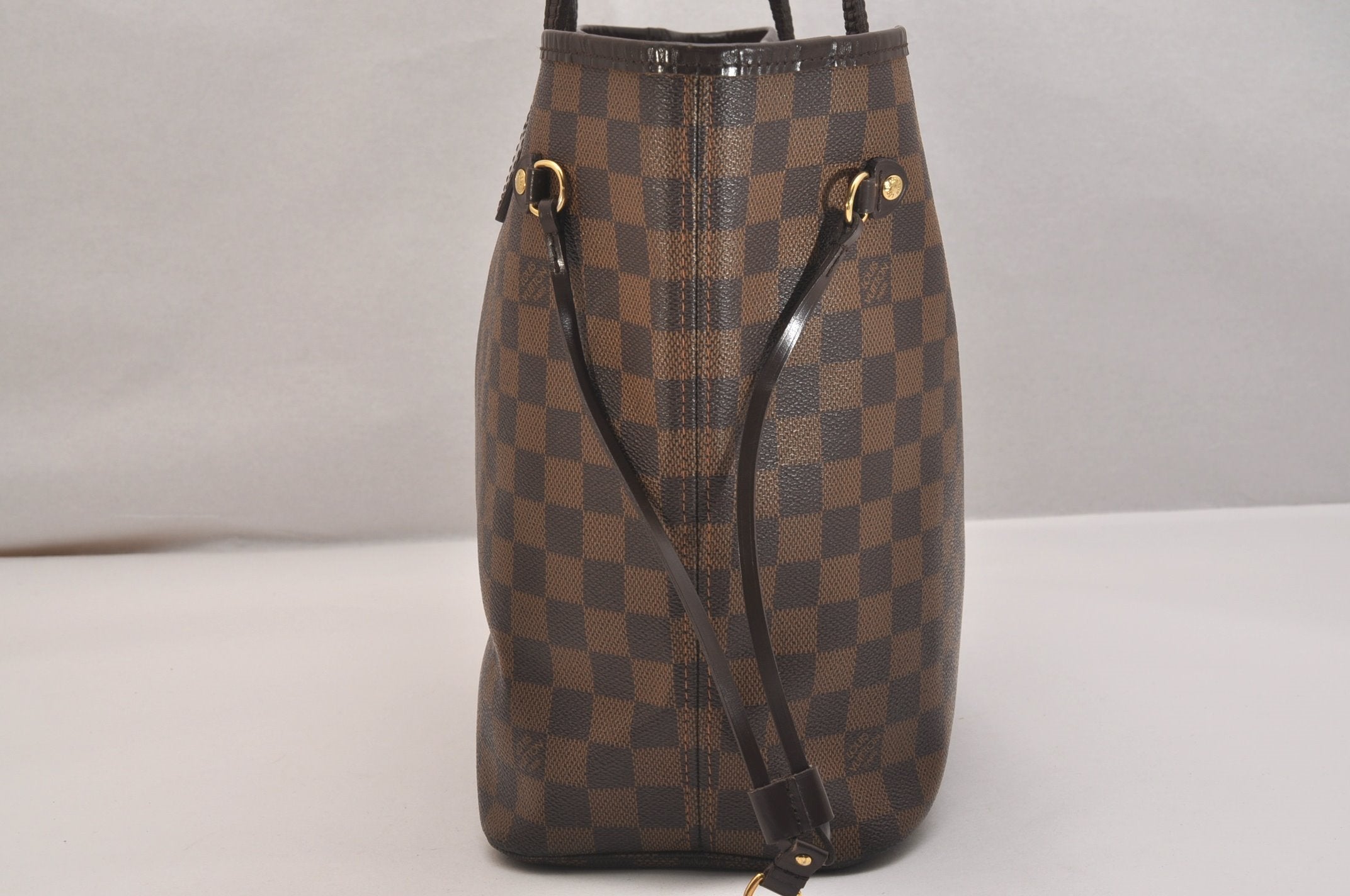 Authentic Louis Vuitton Damier Neverfull MM Shoulder Tote Bag N51105 LV 6781J