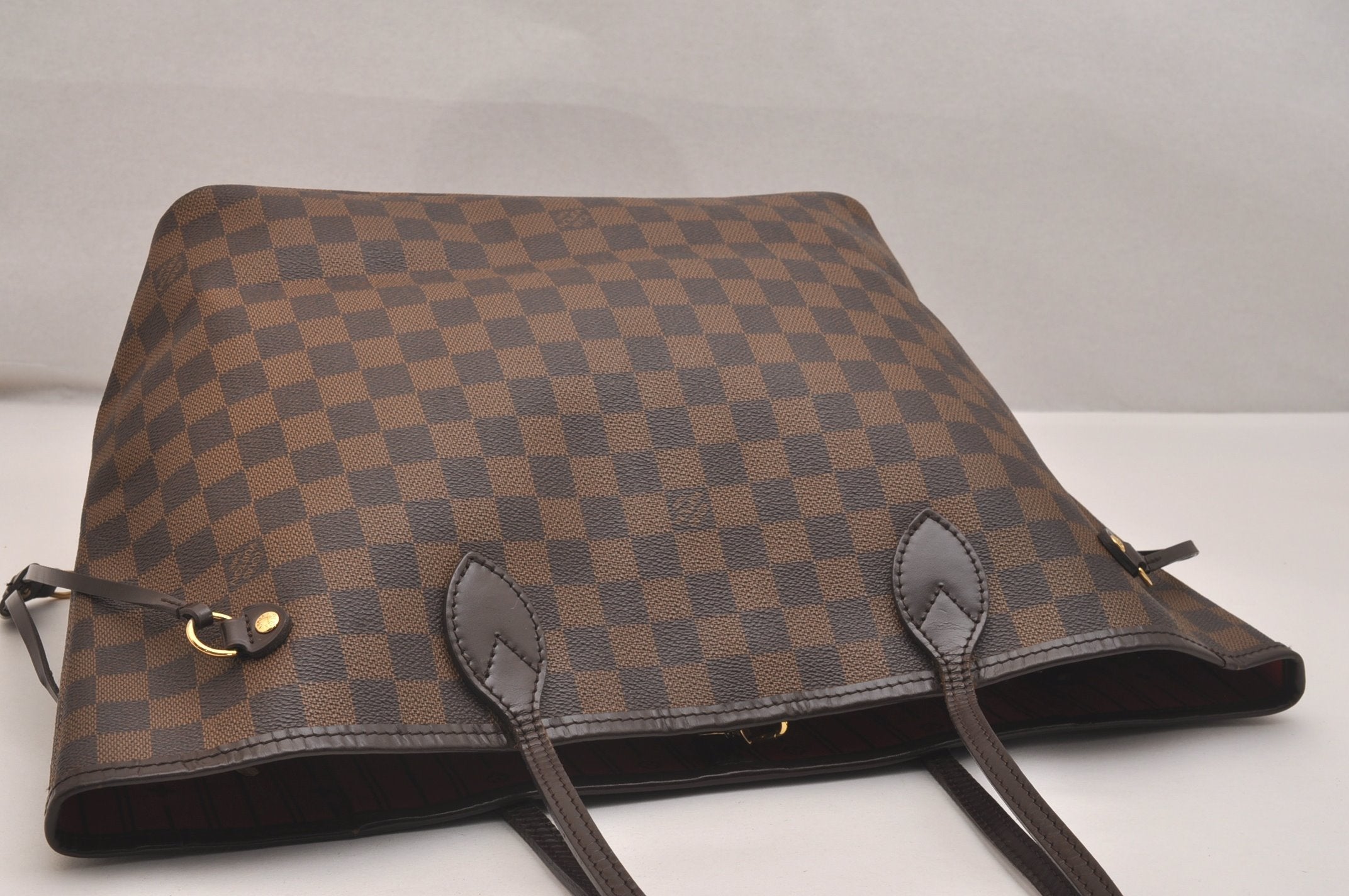 Authentic Louis Vuitton Damier Neverfull MM Shoulder Tote Bag N51105 LV 6781J