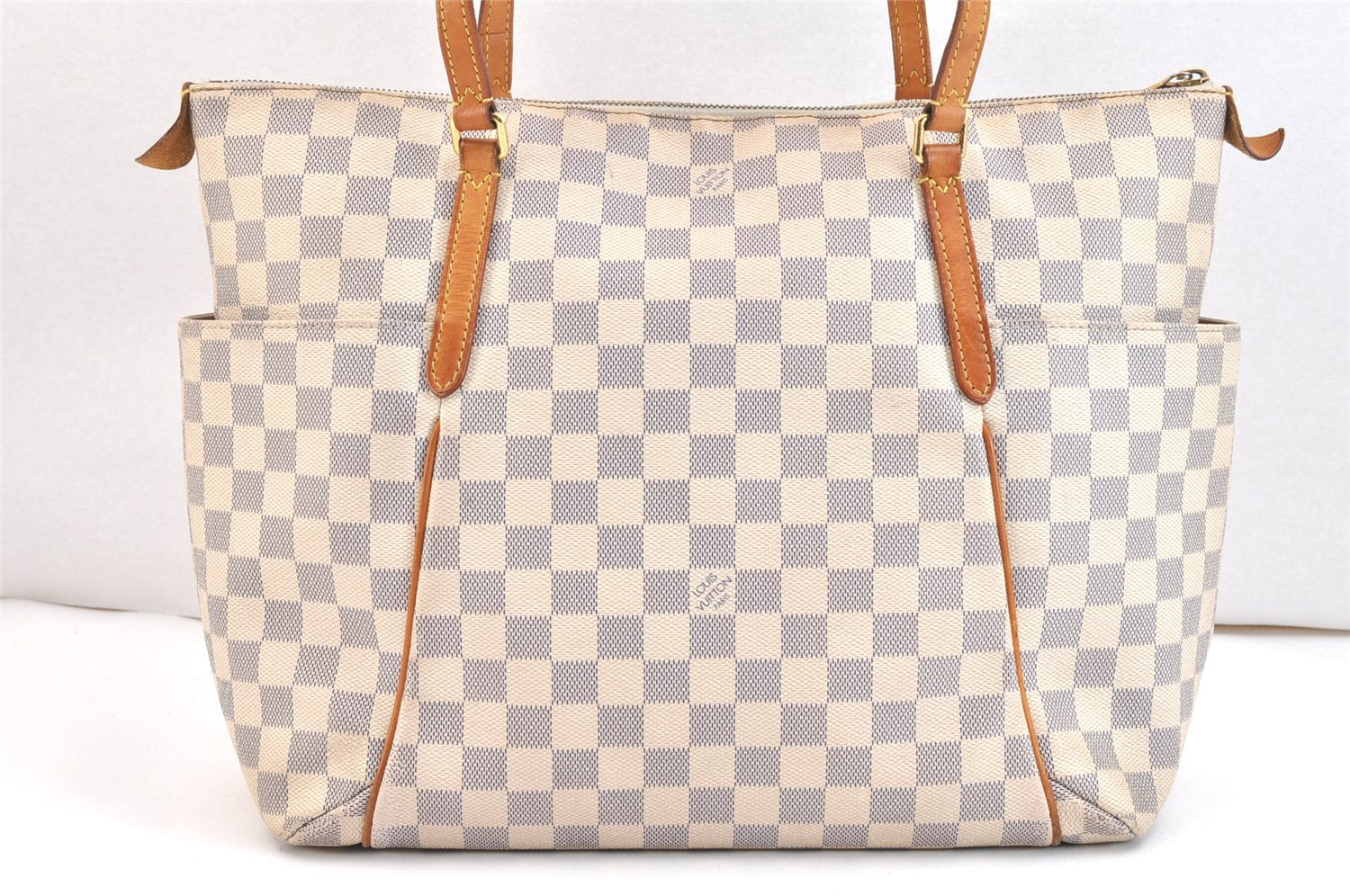 Authentic Louis Vuitton Damier Azur Totally MM Tote Bag N51262 LV 6781K