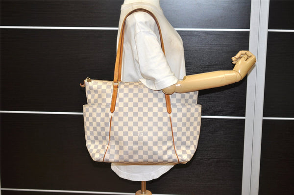 Authentic Louis Vuitton Damier Azur Totally MM Tote Bag N51262 LV 6781K