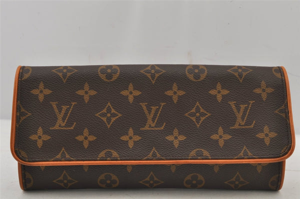 Authentic Louis Vuitton Monogram Pochette Twin GM Shoulder Bag M51852 LV 6782J