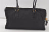 Authentic PRADA Vintage Nylon Tessuto Leather Shoulder Hand Bag Black Junk 6782K