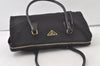 Authentic PRADA Vintage Nylon Tessuto Leather Shoulder Hand Bag Black Junk 6782K