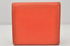 Authentic CHANEL Butterfly Camellia Calf Skin Trifold Wallet Orange CC 6787K