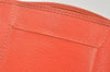 Authentic CHANEL Butterfly Camellia Calf Skin Trifold Wallet Orange CC 6787K