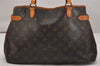 Auth Louis Vuitton Monogram Batignolles Horizontal Tote Bag M51154 LV Junk 6788J
